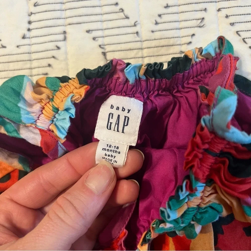 GAP Blue and Pink Pleated Sundress Resort Wear